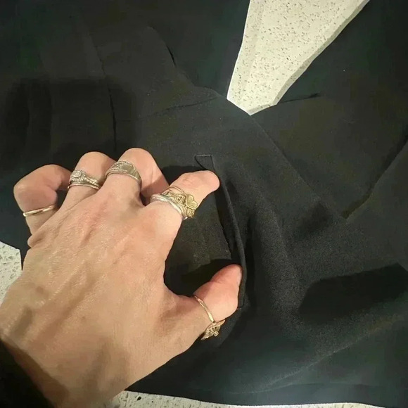 Rebecca Taylor Wide Leg Crop Crepe Black Pant Size 2 EUC - Picture 6 of 8